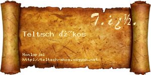 Teltsch Ákos névjegykártya
